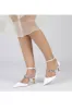 Pointed Toe Rhinestone Ankle Straps High Heels sold by KissProm