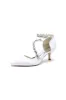 Pointed Toe Beading Ankle Strap High Heels sold by KissProm