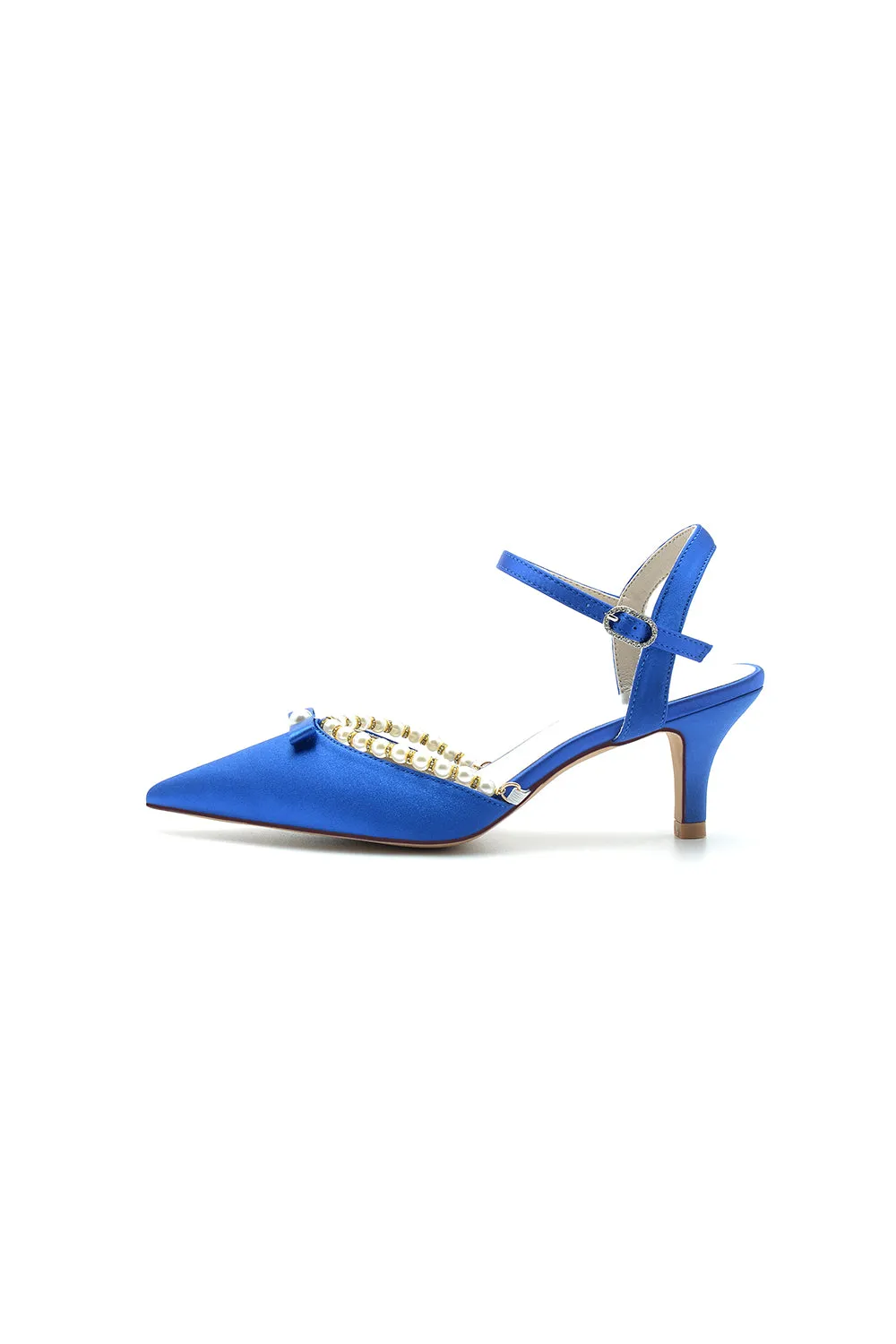 Pearl Satin Pointed Toe High Heels sold by KissProm product image thumbnail 4