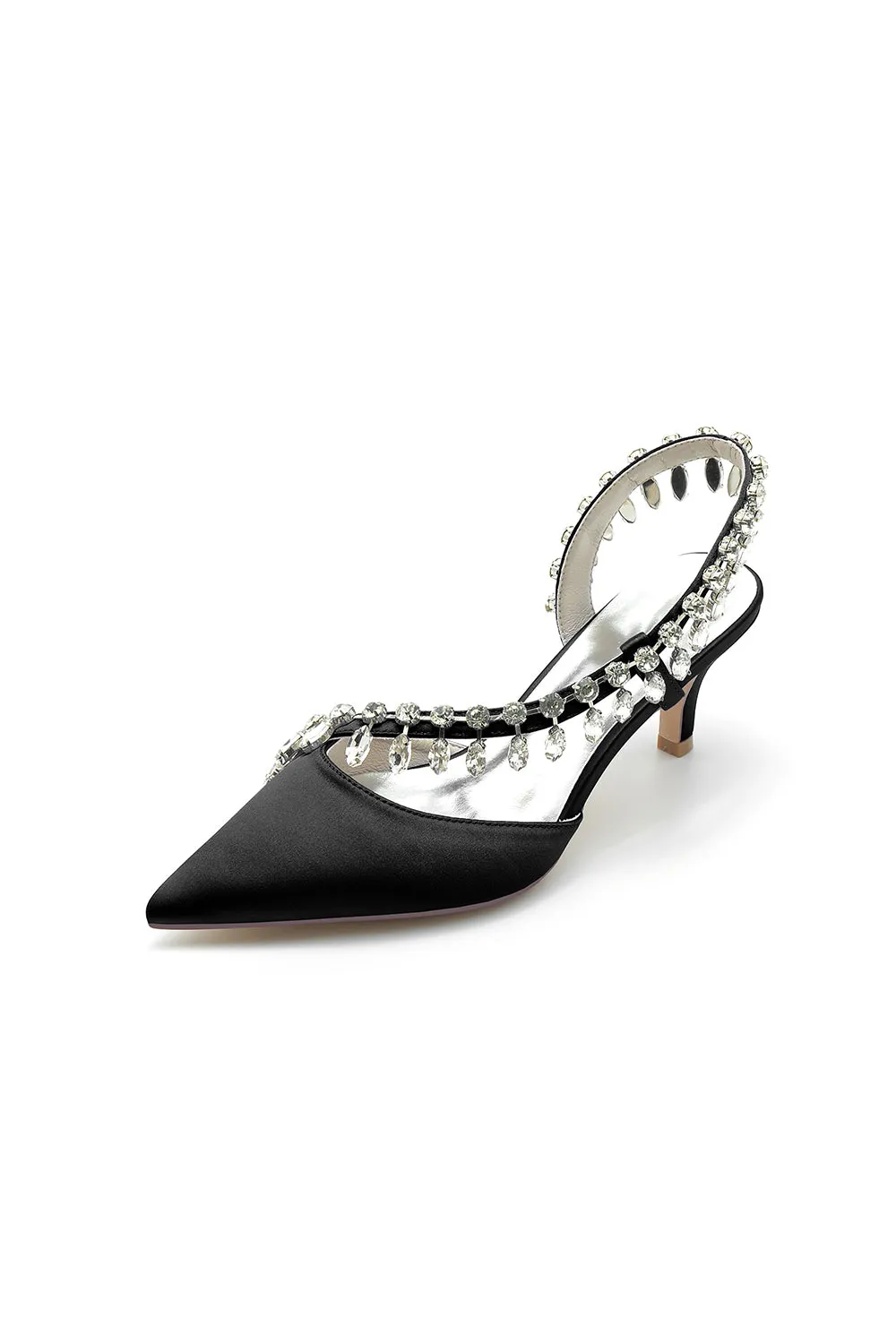 Rhinestone Beaded Pointed Toe High Heels sold by KissProm product image thumbnail 5