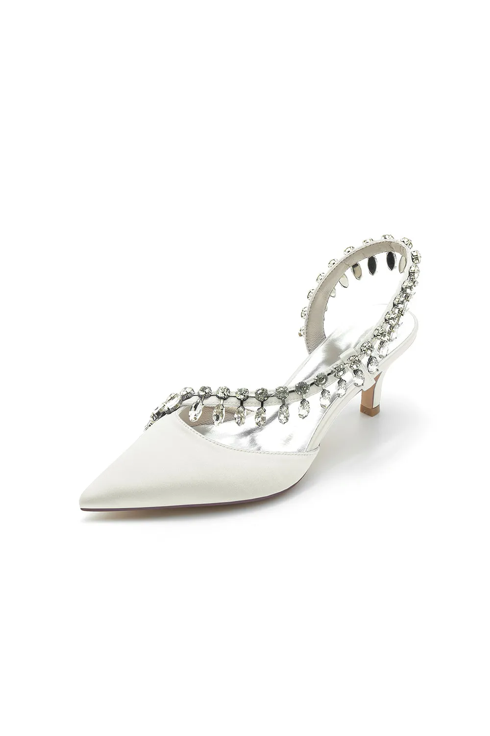 Rhinestone Beaded Pointed Toe High Heels sold by KissProm product image thumbnail 3