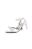 Pearl Ribbon Pointed Toe Ankle Strap High Heels sold by KissProm