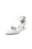 Pointed Toe Rhinestone Kitten Heels With Bow sold by KissProm