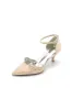 Pointed Toe Rhinestone Kitten Heels With Bow sold by KissProm