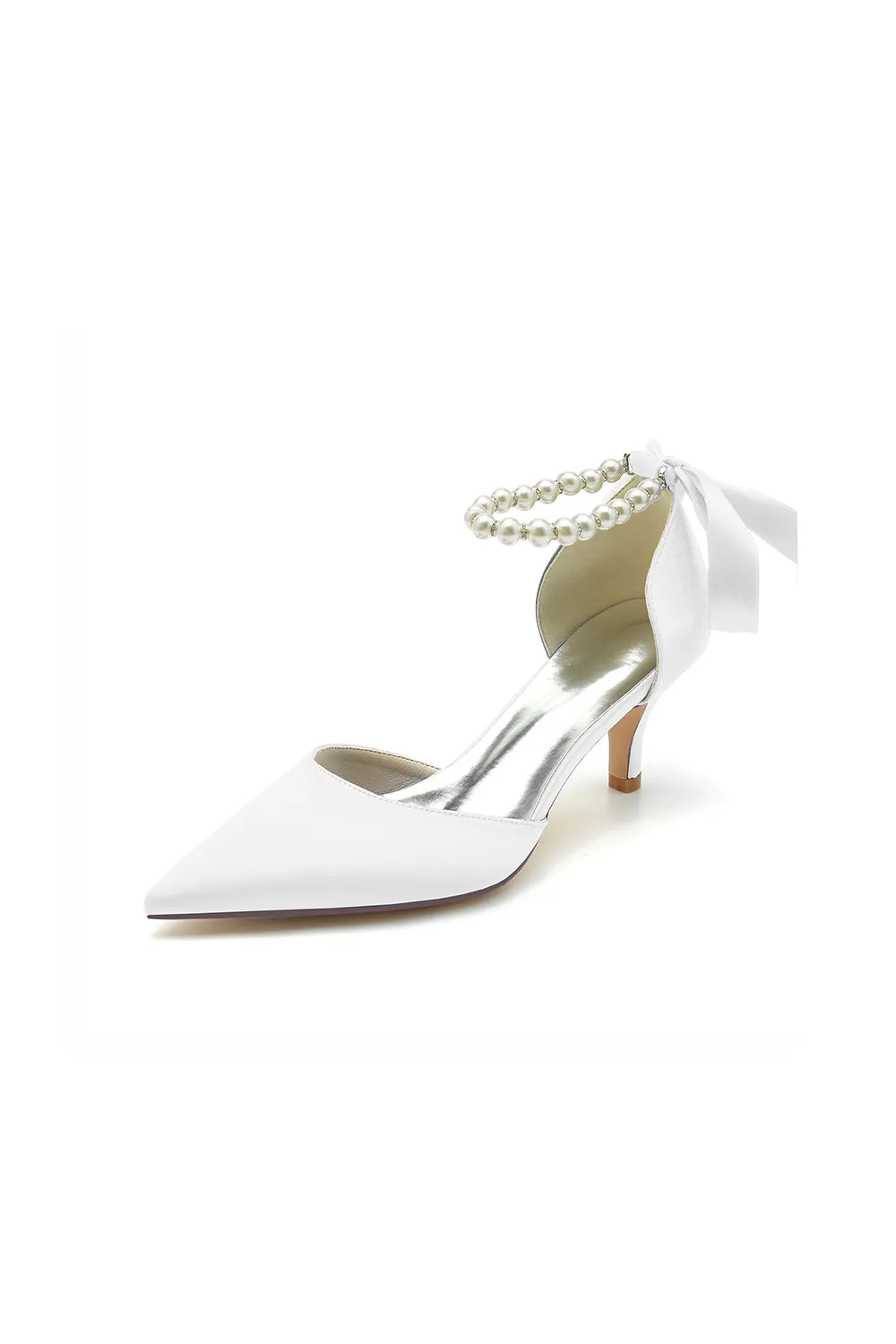 Pointed Toe Ribbons Faux Pearl Pumps sold by KissProm