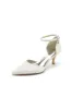 Simple Pointed Toe Satin Kitten Heels sold by KissProm