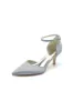 Simple Pointed Toe Satin Kitten Heels sold by KissProm