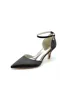 Simple Pointed Toe Satin Kitten Heels sold by KissProm