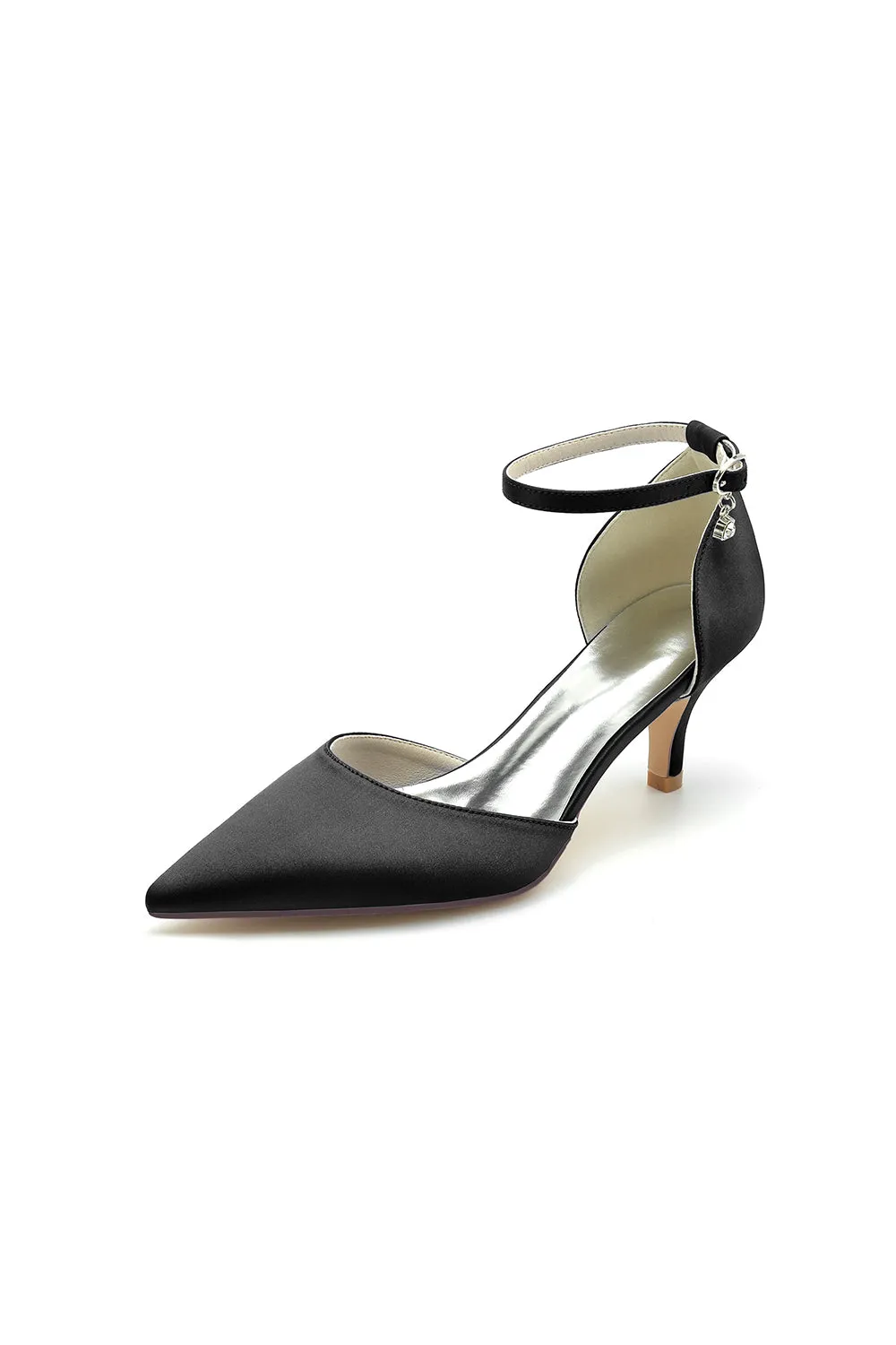 Simple Pointed Toe Satin Kitten Heels sold by KissProm product image thumbnail 5