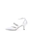 Crystal Strap Pointed Toe Satin Kitten Heels sold by KissProm