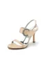 Open Toe Satin Heels with Crystal Buckle sold by KissProm