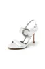 Open Toe Satin Heels with Crystal Buckle sold by KissProm
