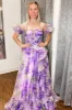 Kay | Strapless A-Line Floral Prom Dress With Detachable Sleeves sold by KissProm