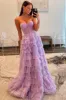 Rosina | Lavender A-Line Sweetheart Sequins Long Prom Dresses With Split sold by KissProm