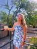 Nectar | Strapless Floral Print Homecoming Dress With Split sold by KissProm