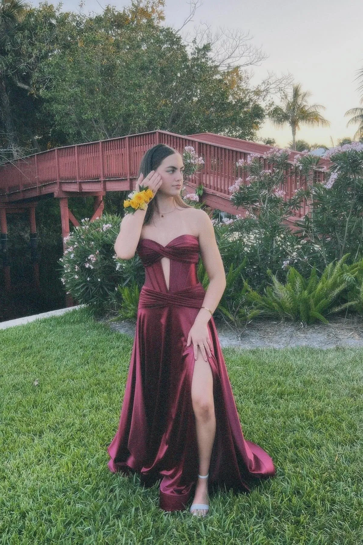 Leif | A Line Sweetheart Royal Blue Keyhole Long Prom Dress sold by KissProm product image thumbnail 3