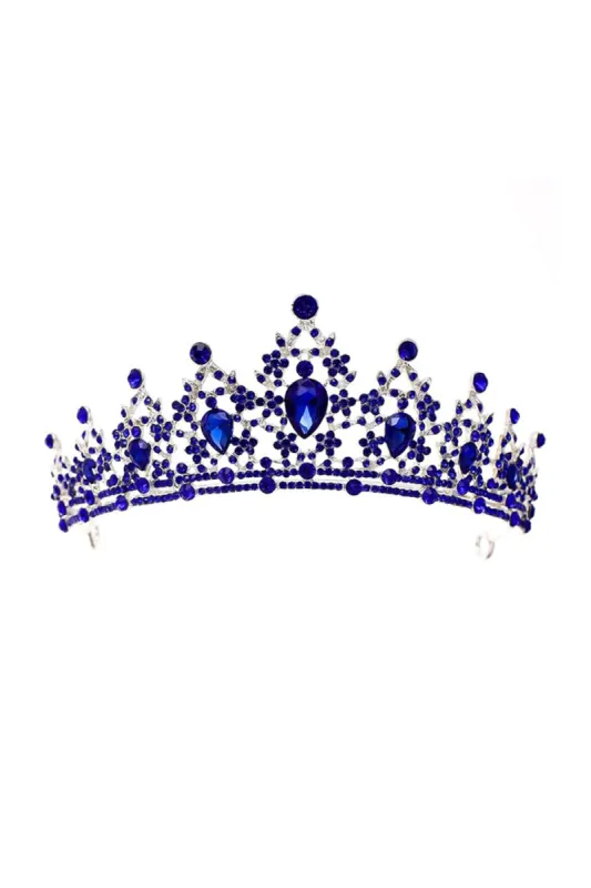 Crystal-Embellished Tiara in Blue Tone sold by KissProm