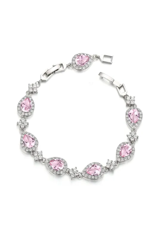 Black Rhinestone Zirconia Teardrop Tennis Bracelets sold by KissProm