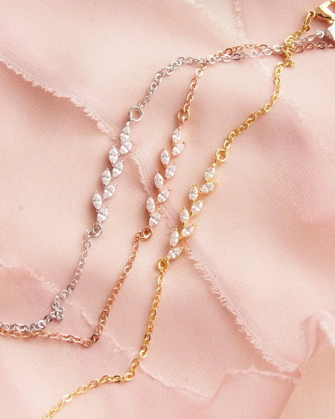 Rhinestone Pull Chain Tennis Bracelets sold by KissProm product image thumbnail 5