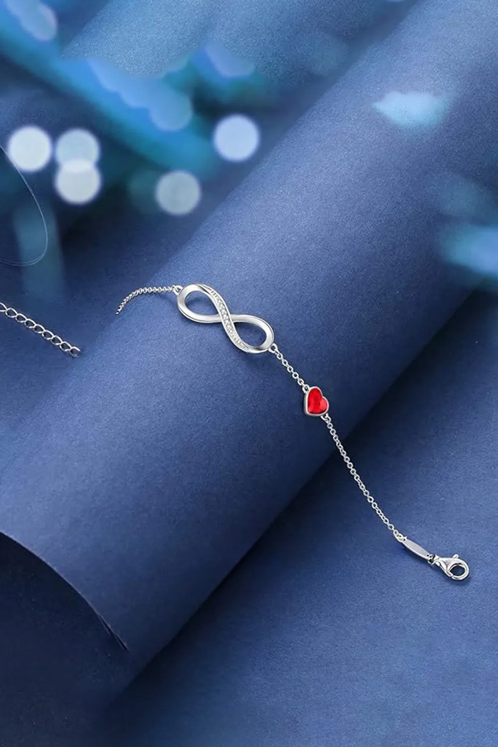 Red Chain Bracelets with Birthstone sold by KissProm product image thumbnail 2