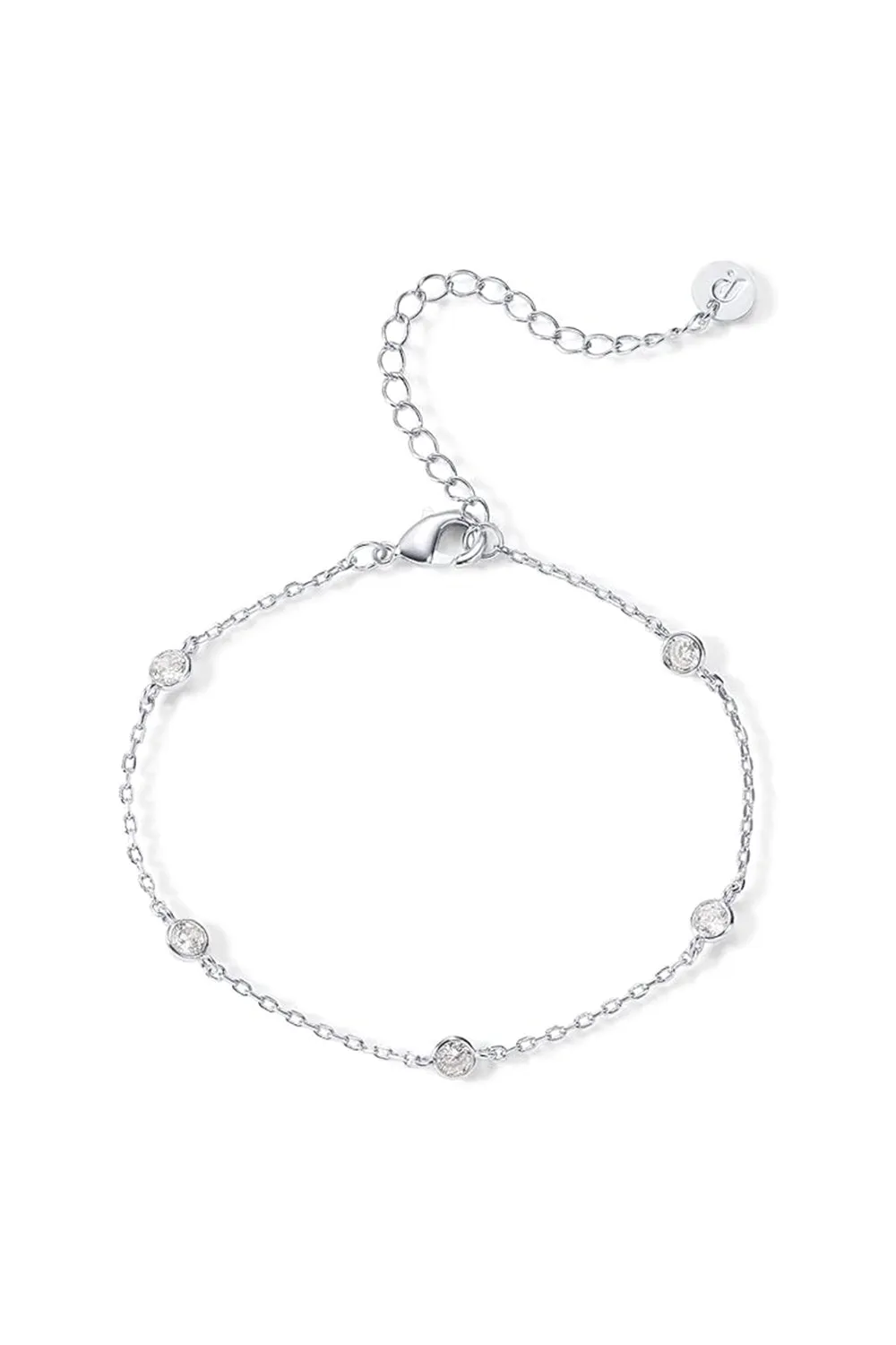 Silver Cubic Zirconia Chain Bracelets sold by KissProm