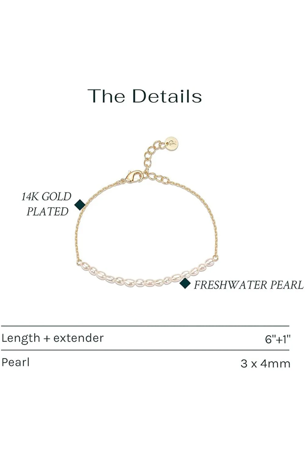 Rose Gold Plated Pearl Bracelets sold by KissProm product image thumbnail 4