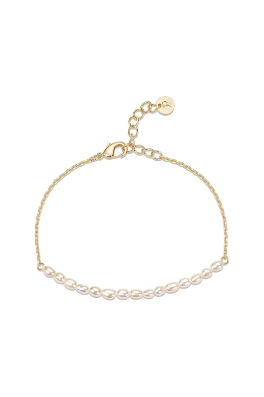 Rose Gold Plated Pearl Bracelets sold by KissProm