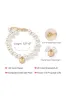 Gold Letter Pearl Bracelets sold by KissProm