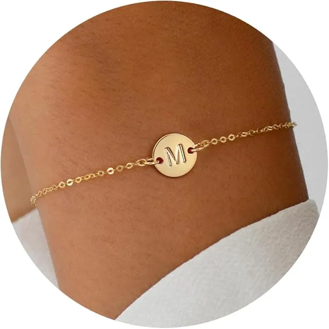 Gold Letter Initial Monogram Bracelets sold by KissProm product image thumbnail 3