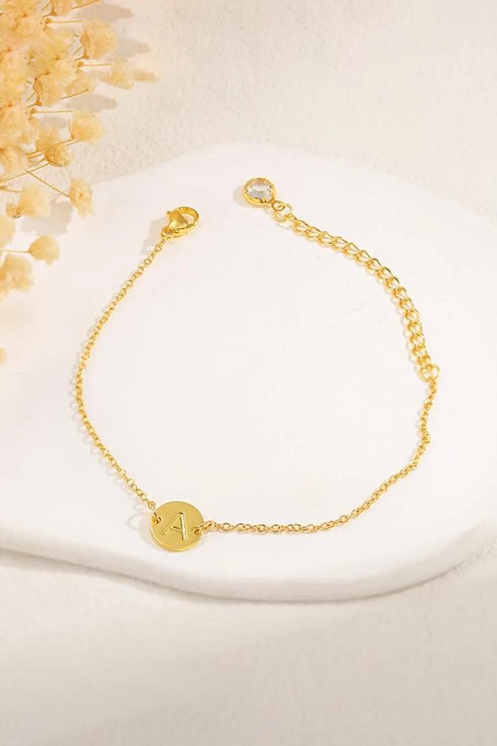 Gold Letter Initial Monogram Bracelets sold by KissProm