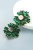 Green Rhinestone Round Shape Earrings sold by KissProm
