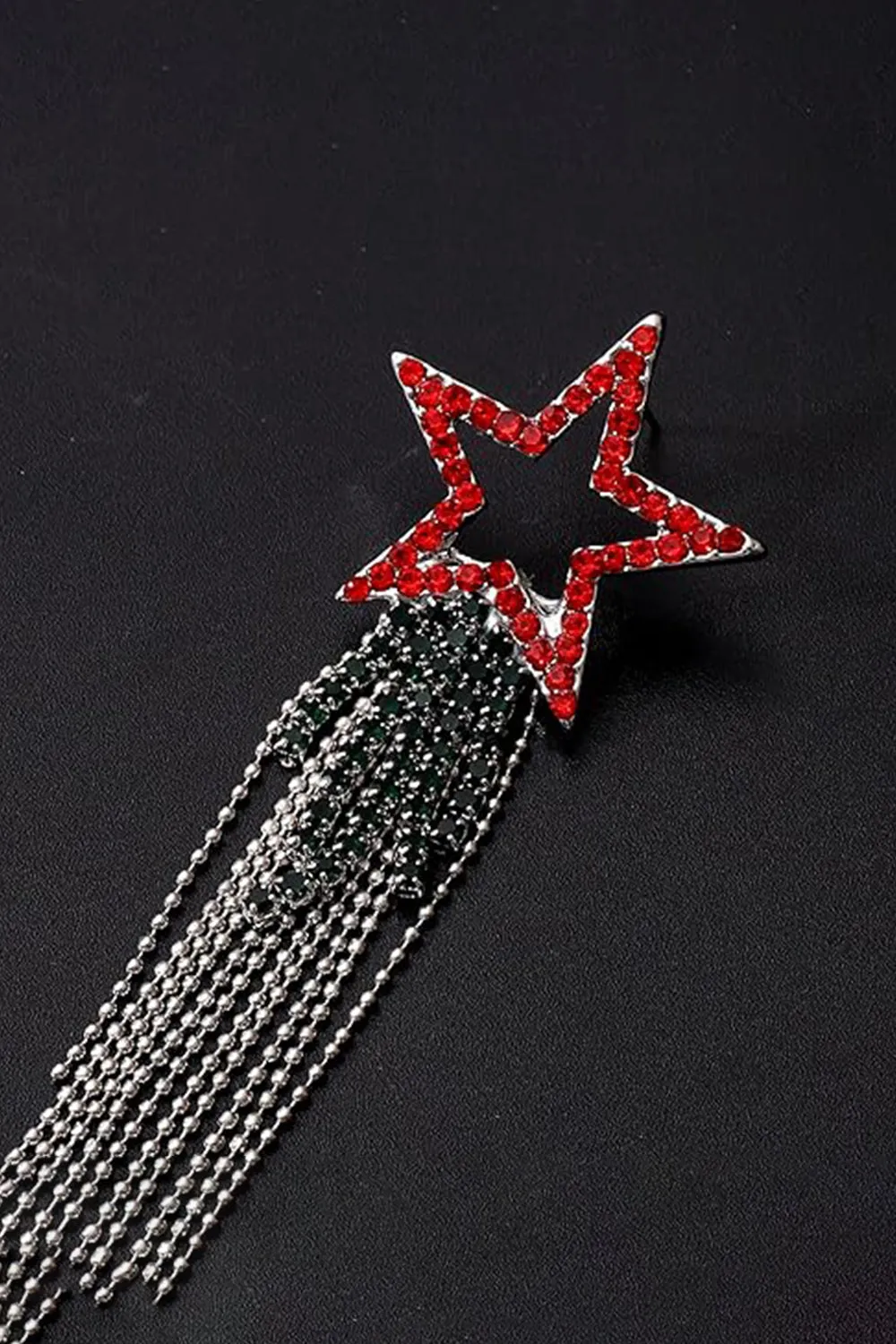 Star Tassel Crystal Dangle Earrings sold by KissProm product image thumbnail 2