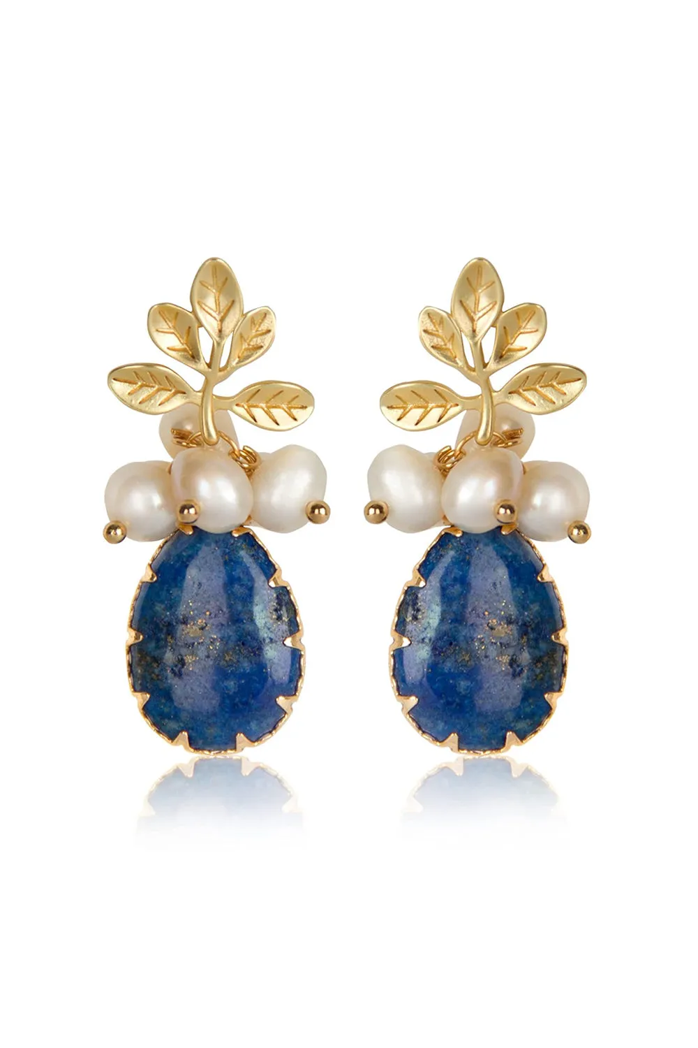 Vintage Lapis Lazuli Drop Earrings sold by KissProm