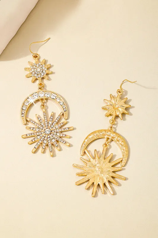 Sun Moon Stars Drop Earrings sold by KissProm