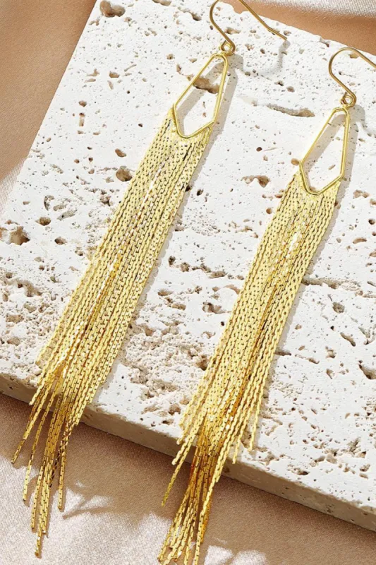 Sleek Chain Tassel Earrings sold by KissProm