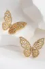 Silver Rhinestone Butterfly Earrings sold by KissProm