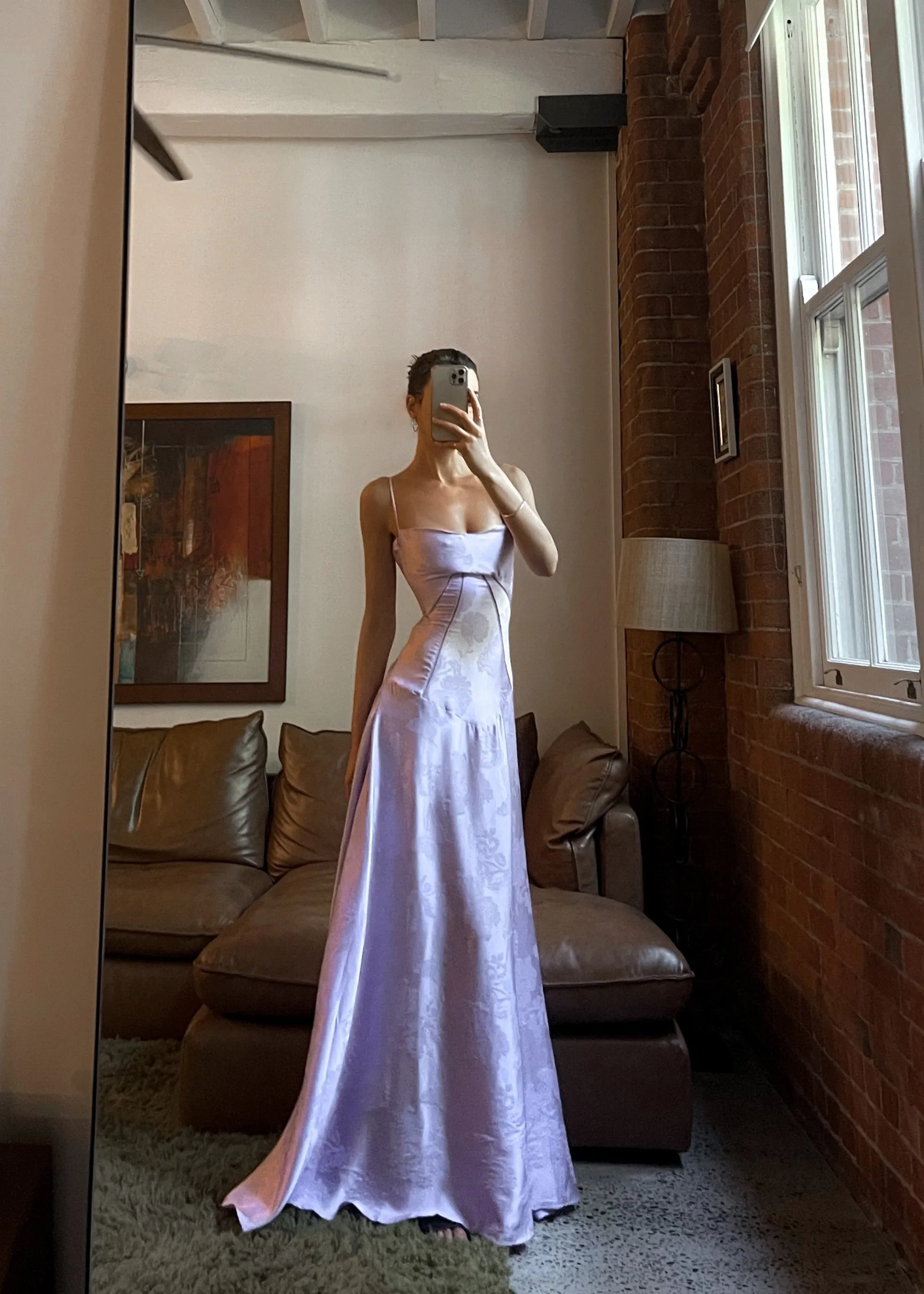 Phantasia | Mermaid Lavender Spaghetti Straps Prom Dress sold by KissProm