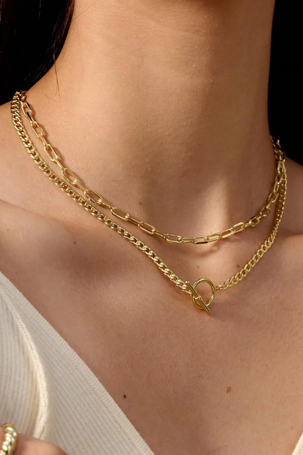 Geometric Paperclip Chain Necklace sold by KissProm product image thumbnail 4