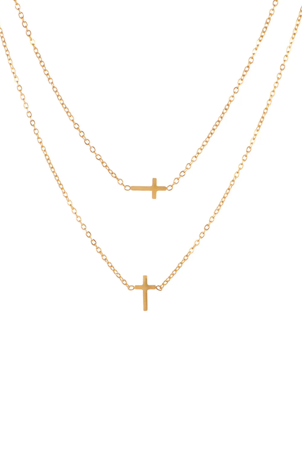 Gold Cross Pendant Necklace sold by KissProm