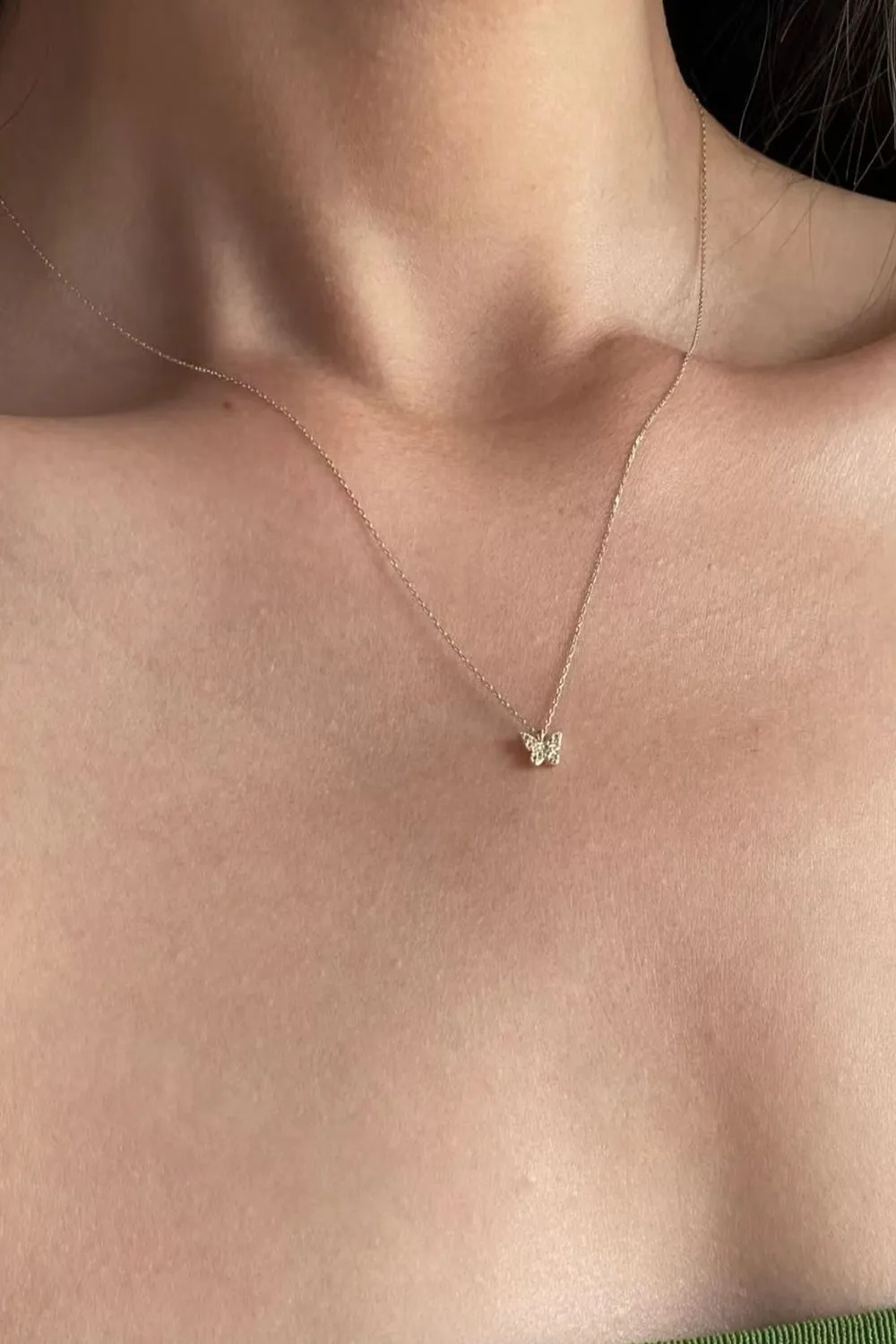 Butterfly Pendant Zircon Necklace sold by KissProm product image thumbnail 2