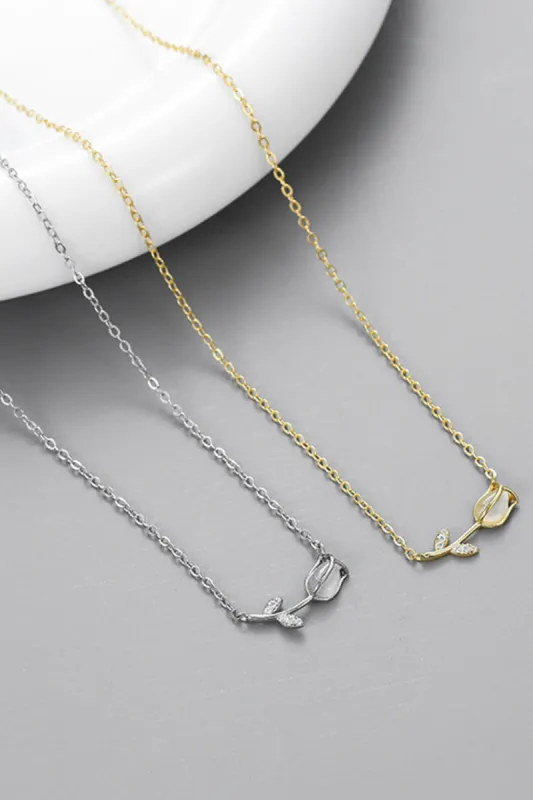 Tulip Pendant Clavicle Necklace sold by KissProm