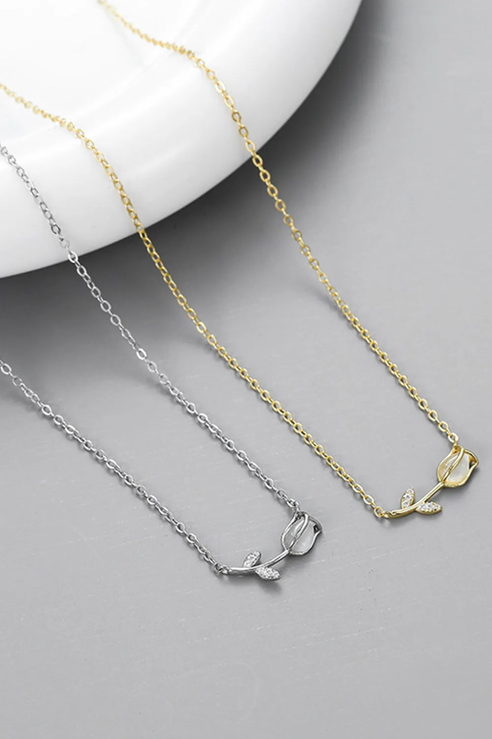 Tulip Pendant Clavicle Necklace sold by KissProm