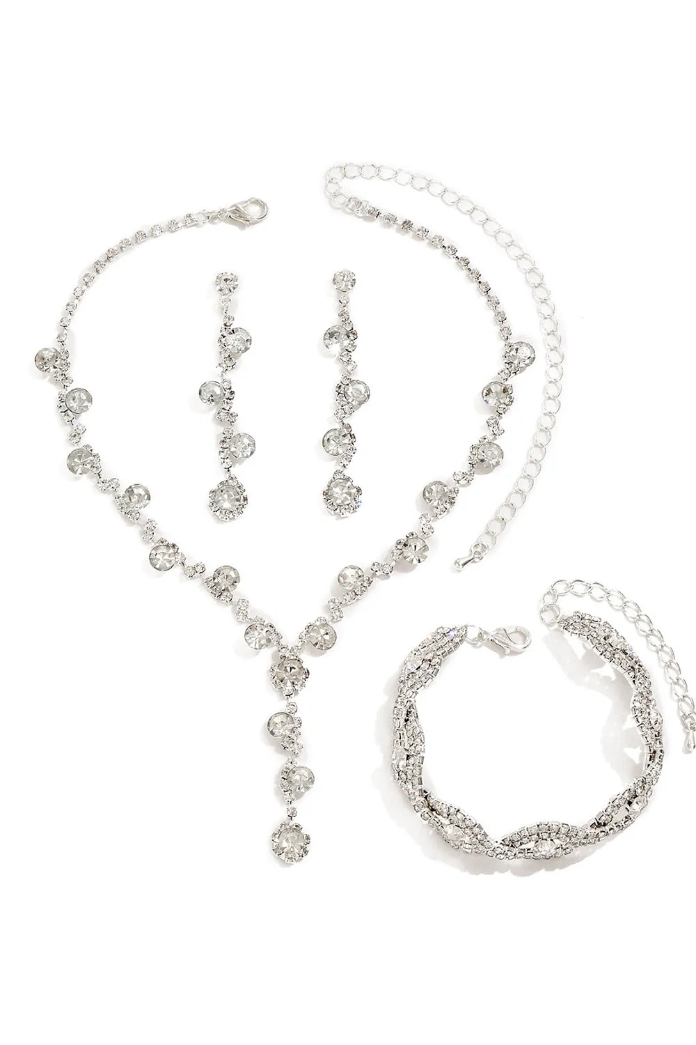 Silver Diamond Jewelry Sets sold by KissProm