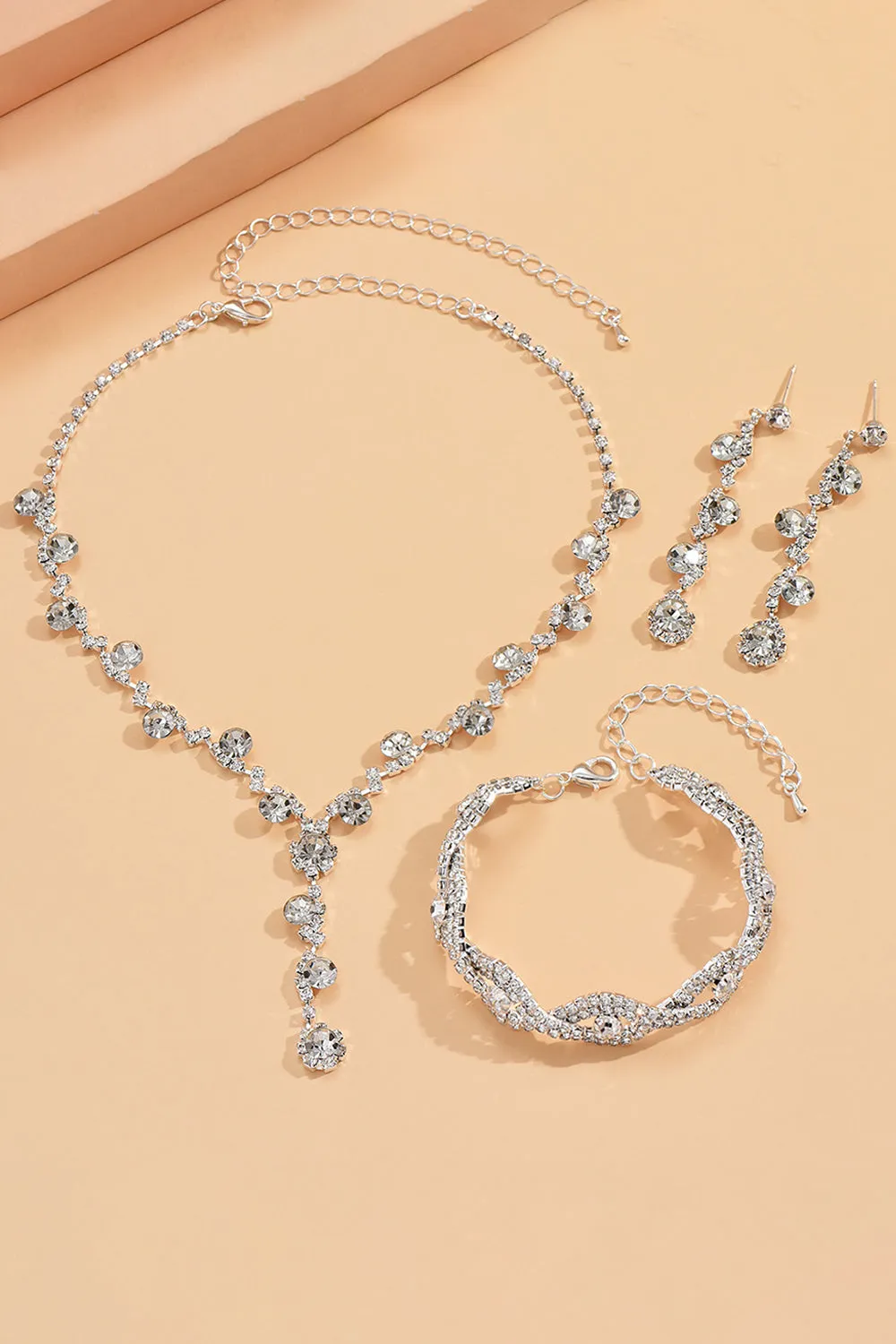 Silver Diamond Jewelry Sets sold by KissProm product image thumbnail 2