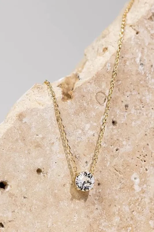 Round Zircon Necklace sold by KissProm