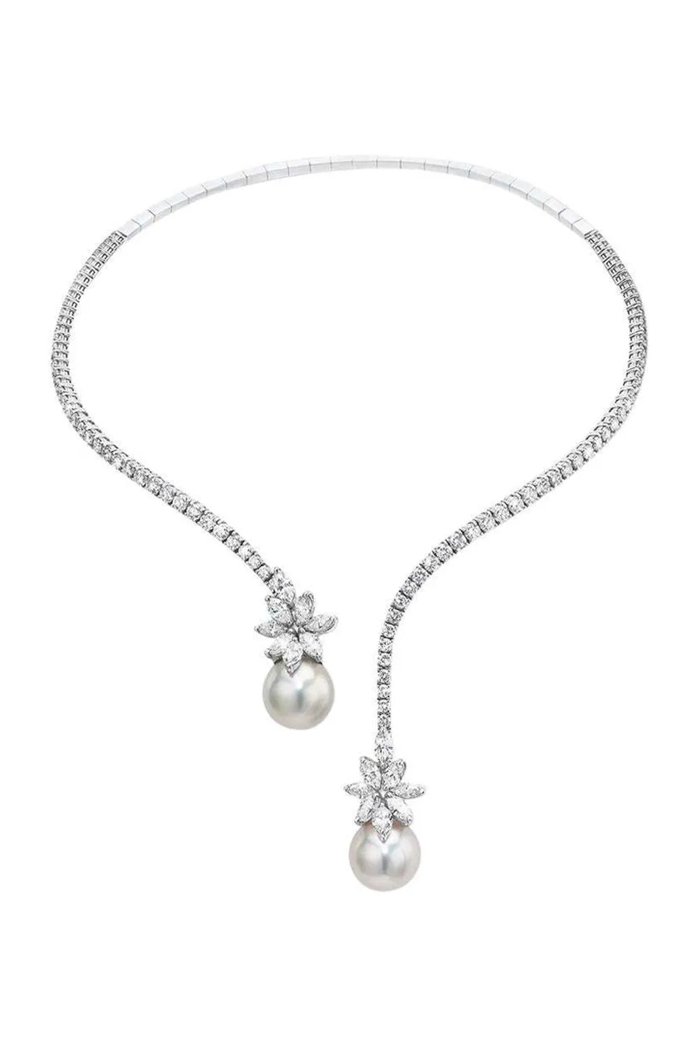 Vintage Pearl Zircon Necklace sold by KissProm product image thumbnail 2