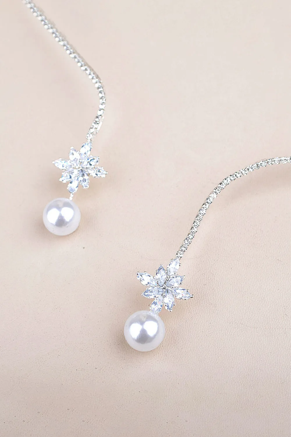 Vintage Pearl Zircon Necklace sold by KissProm product image thumbnail 3