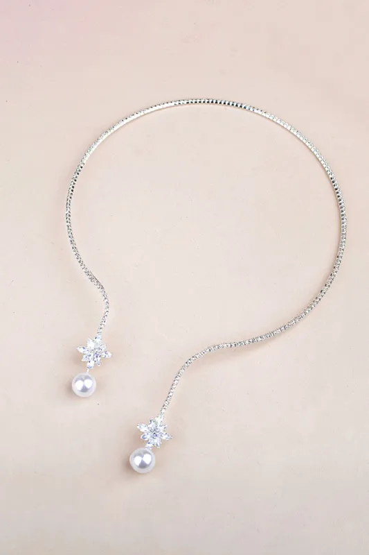 Vintage Pearl Zircon Necklace sold by KissProm