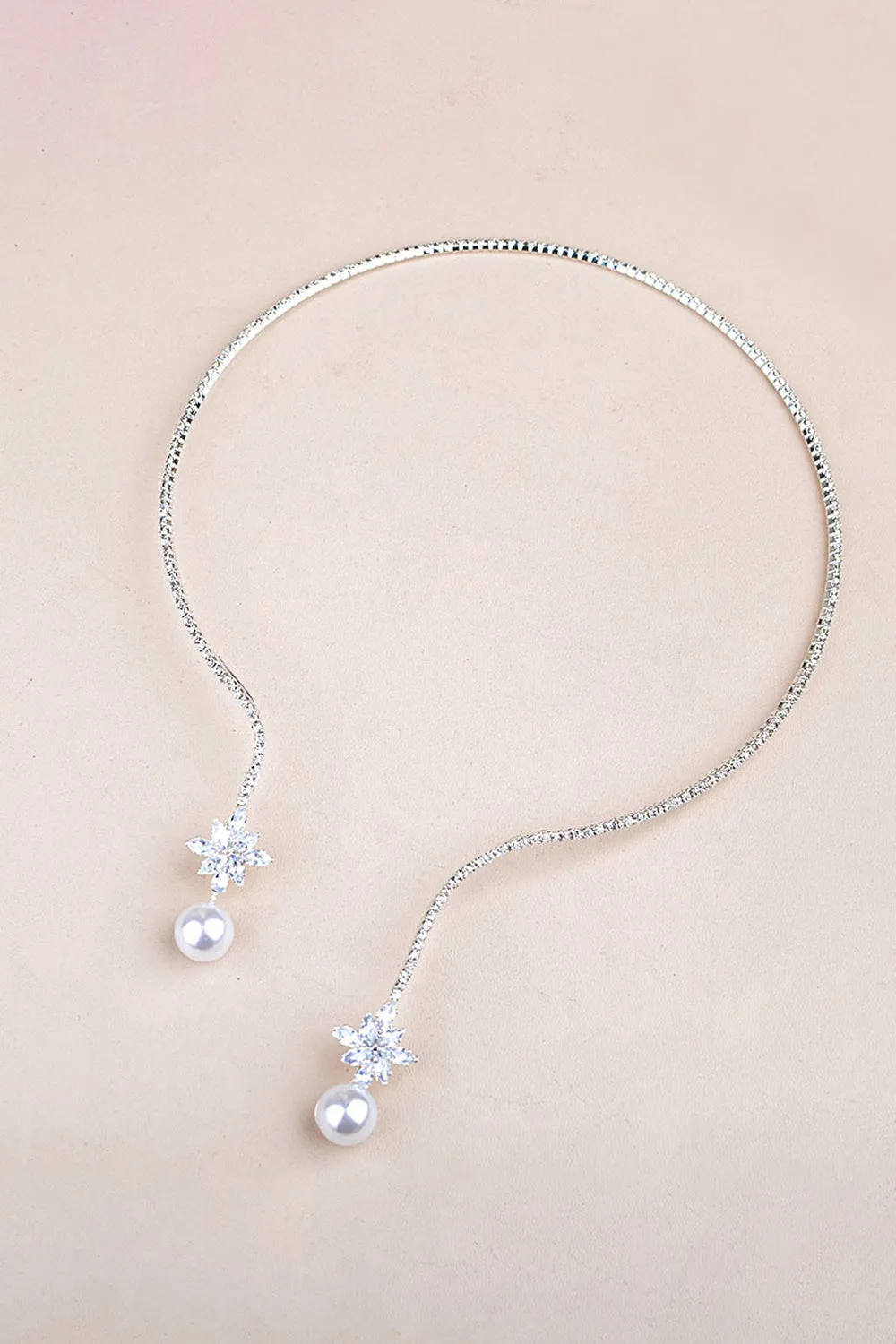 Vintage Pearl Zircon Necklace sold by KissProm