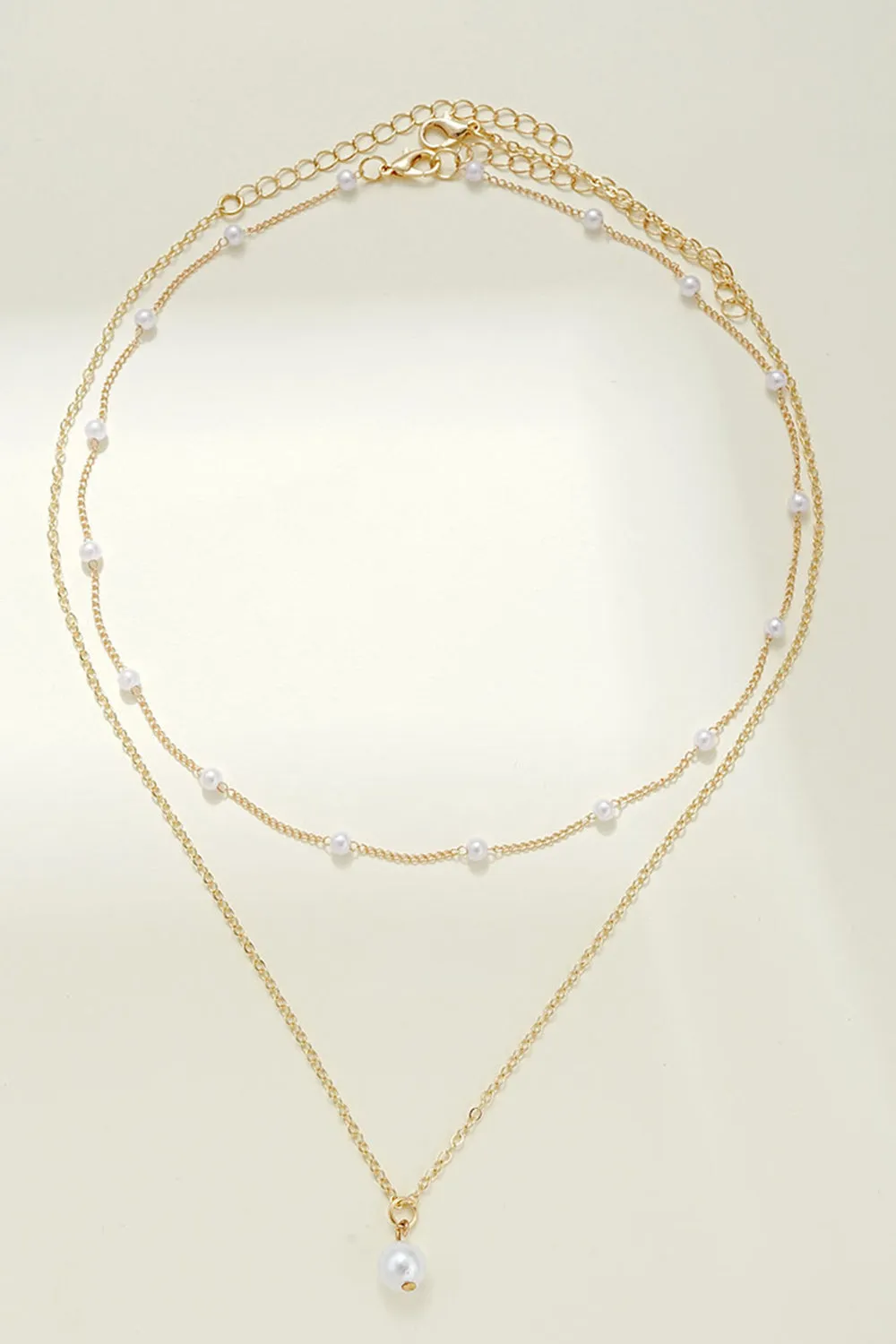 Pearl Tassel Pendant Double Layer Necklace sold by KissProm product image thumbnail 2